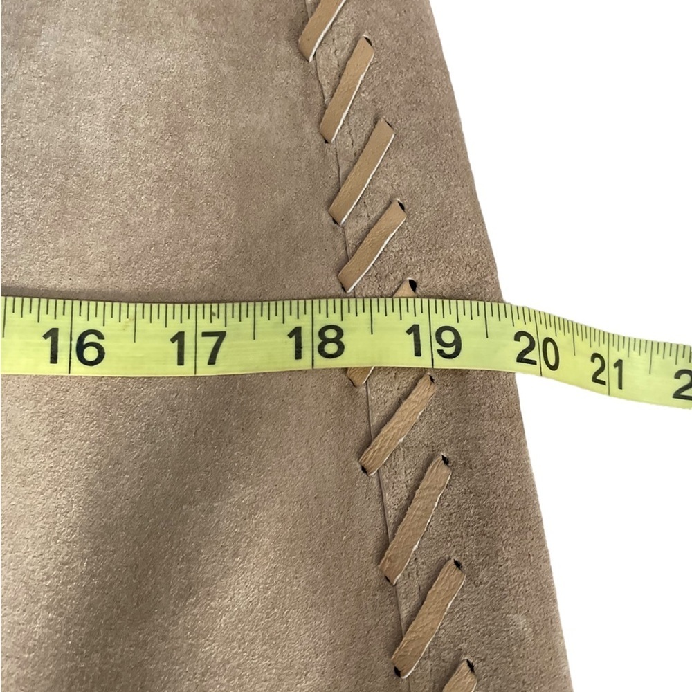 VTG for joseph tan 100 suede midi skirt size 28 boho - Picture 10 of 11